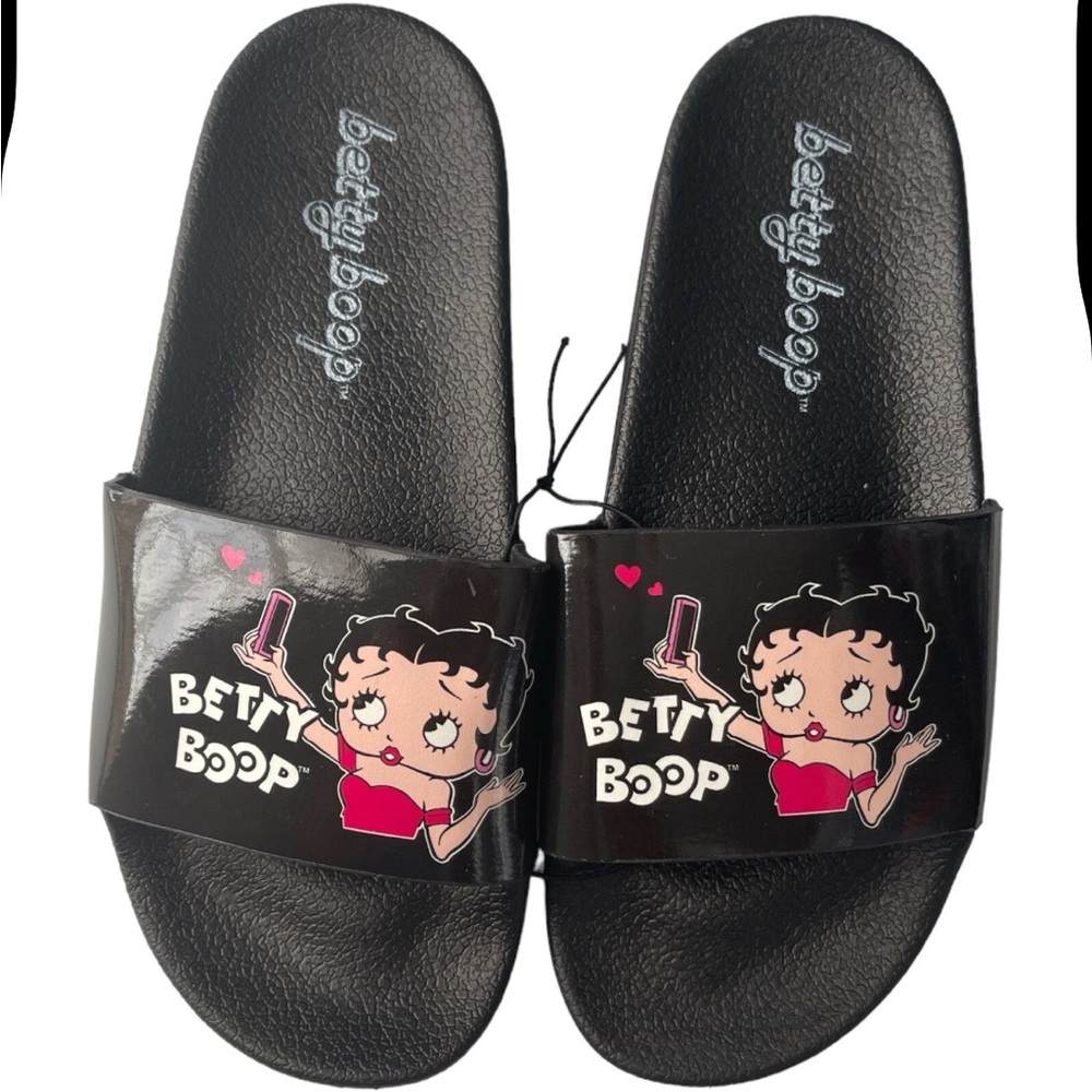 🌹Women’s Slides Betty Boop Slides by Betty Boop Black Size 11.